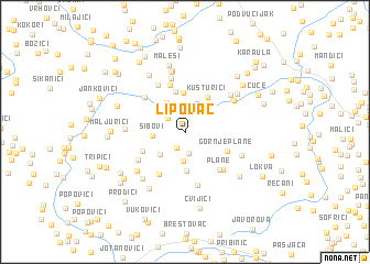 map of Lipovac