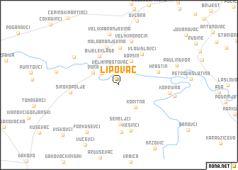 map of Lipovac