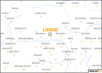 map of Lipovac