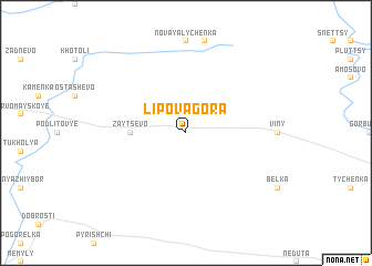 map of Lipova Gora