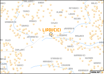 map of Lipovčići