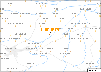 map of Lipovets