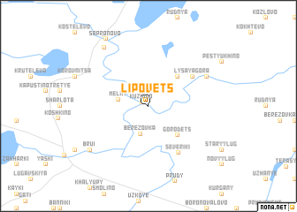 map of Lipovets