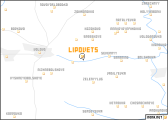 map of Lipovets