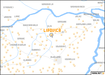 map of Lipovica