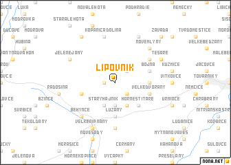 map of Lipovník