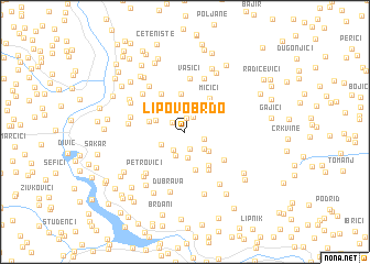 map of Lipovo Brdo