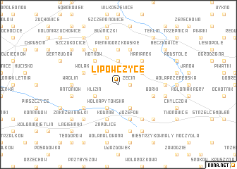 map of Lipowczyce