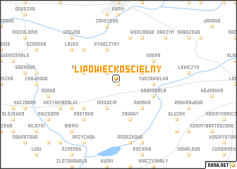 map of Lipowiec Kościelny