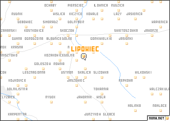 map of Lipowiec