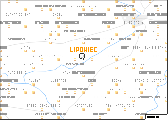 map of Lipowiec