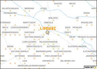 map of Lipowiec