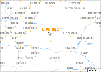 map of Lipowiec