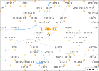 map of Lipowiec