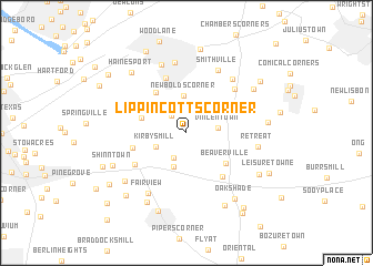 map of Lippincotts Corner