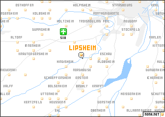 map of Lipsheim