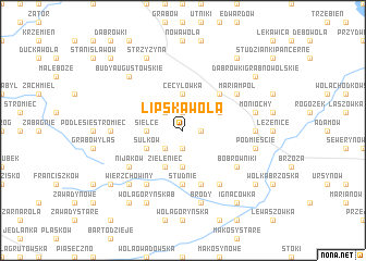 map of Lipska Wola