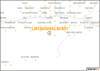 map of Liptovské Kľačany