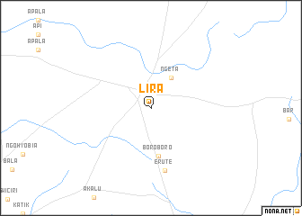 Map Of Lira District Lira (Uganda) Map - Nona.net