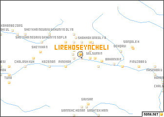 map of Līr-e Ḩoseyn Chelī