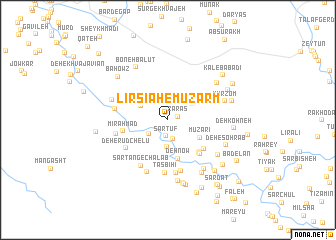 map of Līrsīāh-e Mūzarm