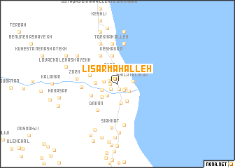 map of Līsār Maḩalleh