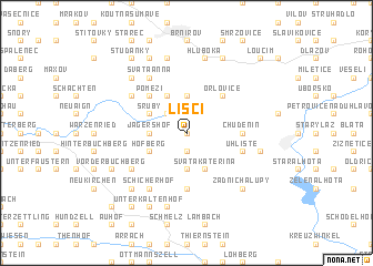 map of Liščí