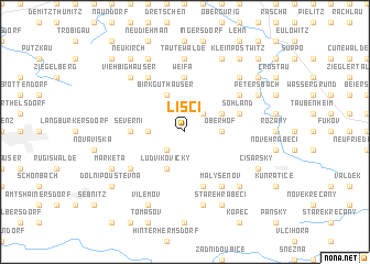 map of Liščí