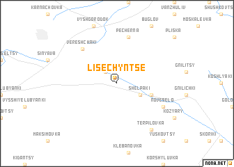 map of Lisechynʼtse