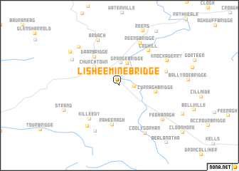 map of Lisheemine Bridge