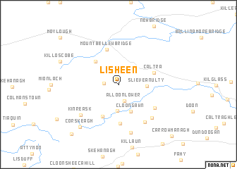 map of Lisheen