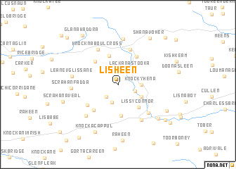 map of Lisheen