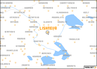 map of Lishneva