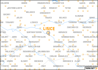 map of Lišice