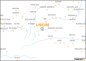 map of Lisičine