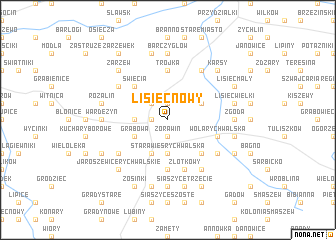 map of Lisiec Nowy