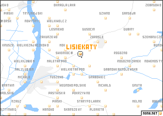 map of Lisiekąty