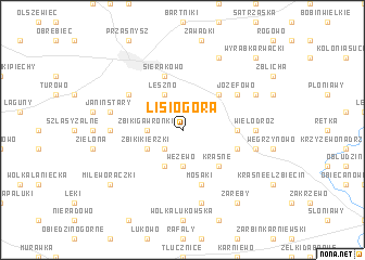 map of Lisiogóra