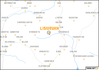 map of Lisi Vrŭkh