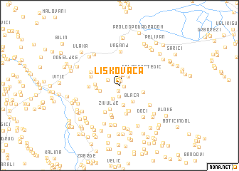 map of Liskovača