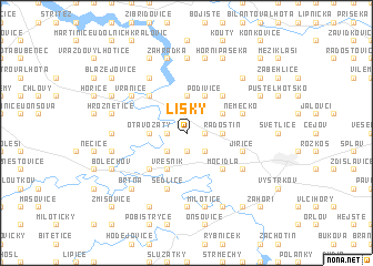 map of Lísky