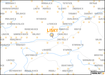 map of Lísky