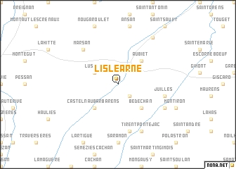 map of LʼIsle-Arné