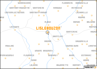 map of LʼIsle-Bouzon