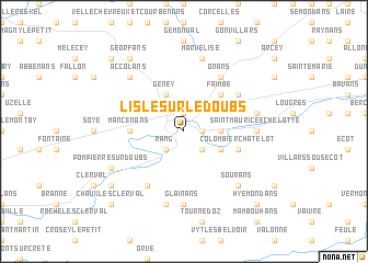 map of LʼIsle-sur-le-Doubs