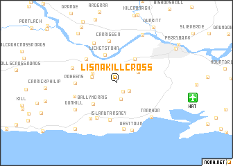 map of Lisnakill Cross