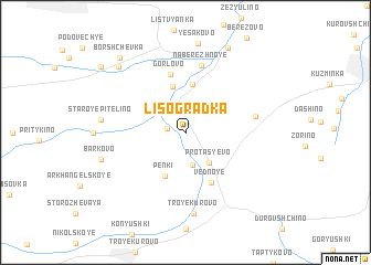 map of Lisogradka