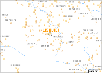 map of Lisovići