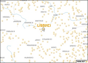 map of Lisovići