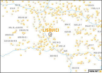 map of Lisovići